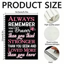 1pc Optimistic Spiral Lined Notebook, 30 Sheets 60 Pages Coil Bound, Self-Improvement Journal, Suitable For School And Office Use, Perfect Gift For Christmas, Back To School, Birthday, New Year - A5 - View 2