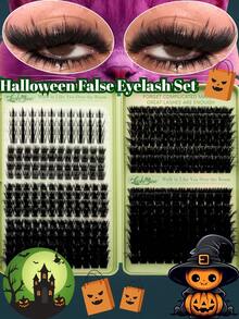 1pc High-Density DD-Curl False Eyelash Book, 120D+200D Dual-Density Fiber With 8-16MM Mixed Length, Segmented Lash Clusters For Voluminous Fluffy, 3D Layered Cat Eye Effect And Enlarged Eyes, 200D High-Density Fiber Bundles Enhance Eye Makeup Presence, Soft And Lightweight Suitable For Beginners Home Use With Different Eye Shapes, Portable And Easy To Store, Suitable For Daily Commute, Dating And Travel - DD - View 2