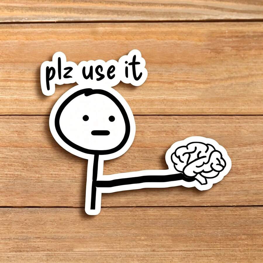 Stiker "Silakan Gunakan" Berukuran 3 Inci - Stiker Vinyl Lucu dan Relevan, Cocok untuk Laptop, Notebook, Botol Minum, Meja, Ruang Pribadi, dan Area yang Humor | Sempurna untuk Pecinta Humor, Pelajar, Penggemar Teknologi, dan Teman | Hadiah Lucu yang Sempurna untuk Teman, Keluarga, dan Kolega | Stiker Lucu yang Dipenuhi Humor Teknologi, Satire, dan Ekspresi Kreatif - beraneka warna - View 1