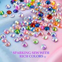 40 Colors Jelly Resin Rhinestone Set, 5.5mm Flat Back Gemstone Inlay Kit, Includes Tweezers And Pickup Pen, Multi-Color Diamond Painting Decoration Set, Suitable For Shoes, Fabric Rhinestone Decoration, DIY Crafts, Shiny Decorative Inlay Kit (Non-Disposable) - Multicolor - View 3