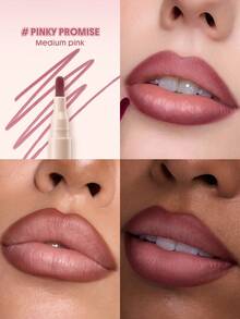 SHEGLAM [3Pcs] True Stain Transfer-Proof Liquid Lip Liner Bundle Set - 110 Pinky Promise;012 Bare Blush;505 But First,Coffee - View 3
