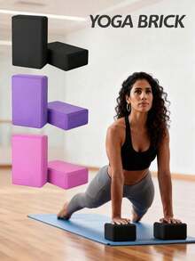 Non-Slip Yoga Blocks Pilates Blocks Enhance Stability Balance And Deep Stretching For Pilates Meditation Balance Stretching Deep Poses Dance For Home Gyms And Yoga Studios Yoga Accessory Yoga Equipment - Multicolor - View 2