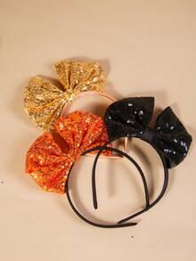 6PCS Colorful Solid Color Headbands For Festivals - Multicolor - View 3