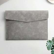 3pcs PU Leather A4 Document Folder Set, Waterproof Faux Leather Envelope Style File Bags With Snap Closure, Portable Paper Contract Certificate Invoice Storage Bags, Suitable For Business Meetings, Office, Home, Travel Storage - A - View 9