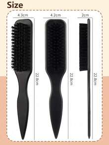 1pc Side Comb, Professional Hair Brush, Suitable For Smooth Ponytail And Braid Styling, Pointed Tail Styling Tool, Applicable For Loose Hair And Side Waxed Bangs - Multicolor - View 6
