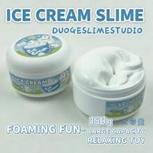 1 buah Kit Slime Slime Es Krim Mentega Kental Kotak Putih Besar Mainan Gelisah Squishy, Slime Elastis Tidak Lengket Berbuih Mainan Pereda Stres Sensori untuk Remaja dan Dewasa - MultiWarna - View 10