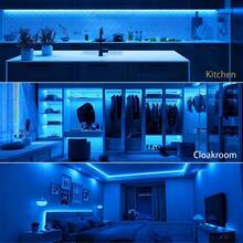 PC White/Warm LED Flexible Light Strip, Self-Adhesive Backing, Suitable For Home Lighting Decoration In Living Room, Bedroom, Kitchen, Ceiling, Stairs | Christmas Halloween Mysterious Atmosphere Lighting - Multicolor - View 7