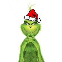 The Grinch Green Fur Monster Cartoon Character Christmas Decoration Car Sticker, PVC Car Body Decoration Sticker, Home Atmosphere Decoration Sticker, Wedding Decoration Sticker, Party Decoration Sticker, Store Glass Door Sticker, Restaurant Decoration Sticker, Funny And Interesting Car Decoration Sticker, Suitable As Christmas Gift For Friends And Family, Halloween Costume Prop - Multicolor - View 8