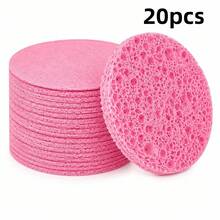 Round Compressed Facial Cleansing Sponges, Soft Face Wash Sponge Pads For Makeup Removal, Gentle Exfoliating & Daily Skincare, Multiple Colors - Multicolor - View 16