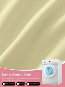 1pc Solid Color Pillowcase, No Pillow Insert, Soft Pillowcase, Wrinkle-Resistant, Fade-Resistant, Soft And Breathable, No Filling, Machine Washable, Light Yellow - Light Yellow - View 6