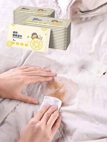 1 Pack Of 10/20/50 Count Portable Clothing Stain Remover Wipes, Suitable For Daily Outdoor Use, Suitable For Wiping Tabletops, Keyboards Shoes, Furniture And Other Item Surfaces, Individually Wrapped Wipes (For Cleaning Items, Not For Body Cleaning) - Multicolor - View 5
