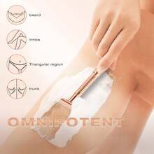 Rose Gold/Black/Silver Women's Zinc Alloy Razor With 10 Blades, Stainless Steel Handle, Reusable Unscented Shaving Tool For Facial Hair, Face, Armpits, Bikini Area & Legs - Multicolor - View 7
