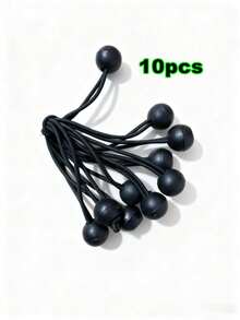 10/20pcs Ball Bungee Cords, Reusable Elastic Ball Ties, Heavy Duty Stretch Cords, Suitable For Camping Tarp, Curtains, Outdoor Gear - Multicolor - View 12
