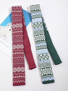 1pc Men's Fashion Casual Diamond Grid Striped Pattern Tie Comfortable Versatile Suitable For Daily Wear Shopping Business Party Banquet Date Matching - Multicolor - View 3