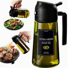 2-In-1 Glass Olive Oil Spray Bottle, Cooking Liquid Separator Bottle, 470ml, Spray And Pour Dual Use, Portion Control, Includes Stickers, Suitable For Salad, Frying And Grilling - View 12