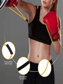 1pc 5-Level Resistance Band 15LB-35LB Adjustable, TPE High Elastic Rubber Durable & Stable Snapback, Resistance Rope. Suitable For Boxing Explosive Power Training, Home Strength Shaping, Yoga Pilates Stretching, Living Room, Gym Anytime Workout Arms, Shoulders, Back, Chest Muscle Groups. Lightweight & Easy Storage, Replace Large Fitness Equipment, Beginner Entry, Daily Posture Correction Universal, Home & Boxing Training Bestselling Fitness Accessory - Multicolor - View 5