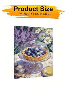 帶框 DIY 數字油畫套裝：藍莓塔配薰衣草與雛菊 (40x50cm / 16x20 英吋) – 節日禮物 - 有框 - 查看 16