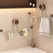 1pc Bathroom Suction Cup Storage Rack For Hair Ties, Hair Accessories, Hair Clips, Headbands, Hair Ropes, Jewelry Storage Organizer - Multicolor - View 3