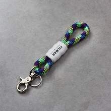 Multifunctional Braided Rope Keychain 10-In-1 Wrist Strap, Equipped With Heavy Duty Climbing Carabiner Clip, Suitable For Camping Hiking Outdoor Daily Use, Men & Women Outdoor Enthusiasts, EDC Durable Hanging Rope, Camera Water Bottle Key Earphone Case Bag Pendant - Multicolor - View 10