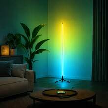 1PC Modern RGB LED Floor Lamp, 41 Inch Dimmable Multi‑Color Corner Ambient Light With Remote Control, USB Powered Plastic Standing Lamp For Living Room Bedroom Gaming Room Home Decor - Multicolor - View 4