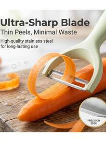 3/1pc Multi-Color Vegetable Peeler Set, Sharp Stainless Steel Blade Potato Peeler, Ergonomic Non-Slip Handle Fruit Slicer, Popular Kitchen Gadget, Durable And Lightweight, Suitable For Peeling Apples, Carrots, Cucumbers - Multicolor - View 4