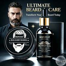 MOPOYAT Beard & Mustache Care - Beard Cream + Beard Oil - View 1