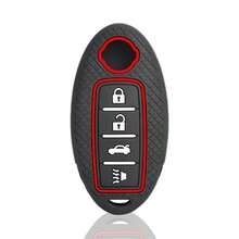 Silicone Key Case For Tiida Qashqai J11 J10 Micra Kicks Altima X-Trail Fuga Navara Leaf Note Sentra Murano Car Key Cover - black - View 14