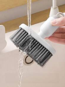 1pc Multi-Functional Computer Cleaning Brush, Soft Bristle Brush, Keyboard Cleaning Brush, Corner Gap Dusting Brush, Suitable For Windows, Small Corners, Bed, Sofa, Etc. - Light Gray - View 6