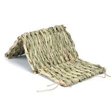 Small Animals Hideout House Hamster Hiding Nest Grinding Weaving Mat Small Pet Habitat For Hamsters Mouse Guinea Pig Handmake Weaving Cage Hamster Stuff - one-size - View 2