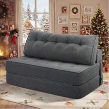 Foldable Corduroy Sofa Bed, 3‑In‑1 Convertible Floor Sleeper Couch Chair, Multi‑Purpose Full‑Grey Lazy Sofa For Living Room Bedroom Guest Room Home Furniture - Dark Grey - View 1
