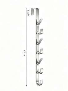 1pc Multi-Function Door Hook, Straight Design, Carbon Steel Material, Can Be Used As Coat Rack Or Towel Rack, Space-Saving, Suitable For Bathroom Door, Bedroom, Bathroom, Garage, Laundry Room, Cabin, Kitchen, Hotel And Other Places - Multicolor - View 11