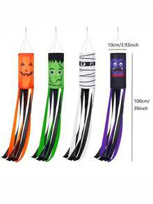 Halloween Wind Vane Hanging Ghost Wind Sock, Scary Ghost Decoration, Ghost Wind Direction Indicator, Holiday Yard Outdoor Decor, Polyester Wind Sock Flag, Suitable For Halloween Yard Decoration And Holiday Celebration, Halloween Gift - Multicolor - View 11