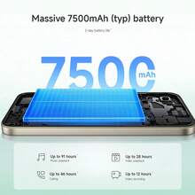 Xiaomi REDMI 17 全球版智慧型手機 NFC 7500mAh (Typ) 大容量電池 45W 快速充電 最高 22.5W 有線反向充電 6.9 吋沉浸式螢幕 動態 RGB 燈效 強大 MediaTek Helio G91-Ultra 50MP AI 雙鏡頭相機系統 - 黑色 - 查看 4