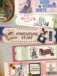 30pcs Book Lovers Club Bookmarks Decorative Small Cards Books Decorative Cards Reading Labeling Cards - A - View 7