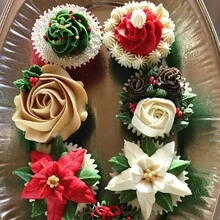 8pcs/Set 304 Stainless Steel Christmas Poinsettia Piping Tips, Suitable For Cupcakes, Cakes, Cookies Decoration - Multicolor - View 4