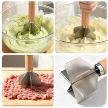 Alat Penghancur Manual untuk Makanan Bayi, Cocok untuk Menghancurkan Daging, Kentang, Alpukat, , Alat Masak Dapur - Perak - View 2