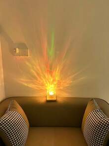 1pc Water Ripple Projection Lamp With Touch/Remote Control, 16 Dynamic Colors, USB Powered, Glass Art Decorative Light, Suitable For Bedroom, Living Room, Kids Room - Birthday, Holiday Romantic Gift, Home Decor - Multicolor - View 3
