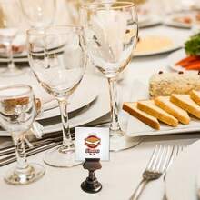 1pc Metal Card Holder, Elegant Wedding Table Card Holder, Banquet Menu Clip, Clip-On Table Reservation Seat Number Recipe Holder, Suitable For Restaurant, Wedding, Party, Party Label Display, Party Display Stand - Gold - View 7