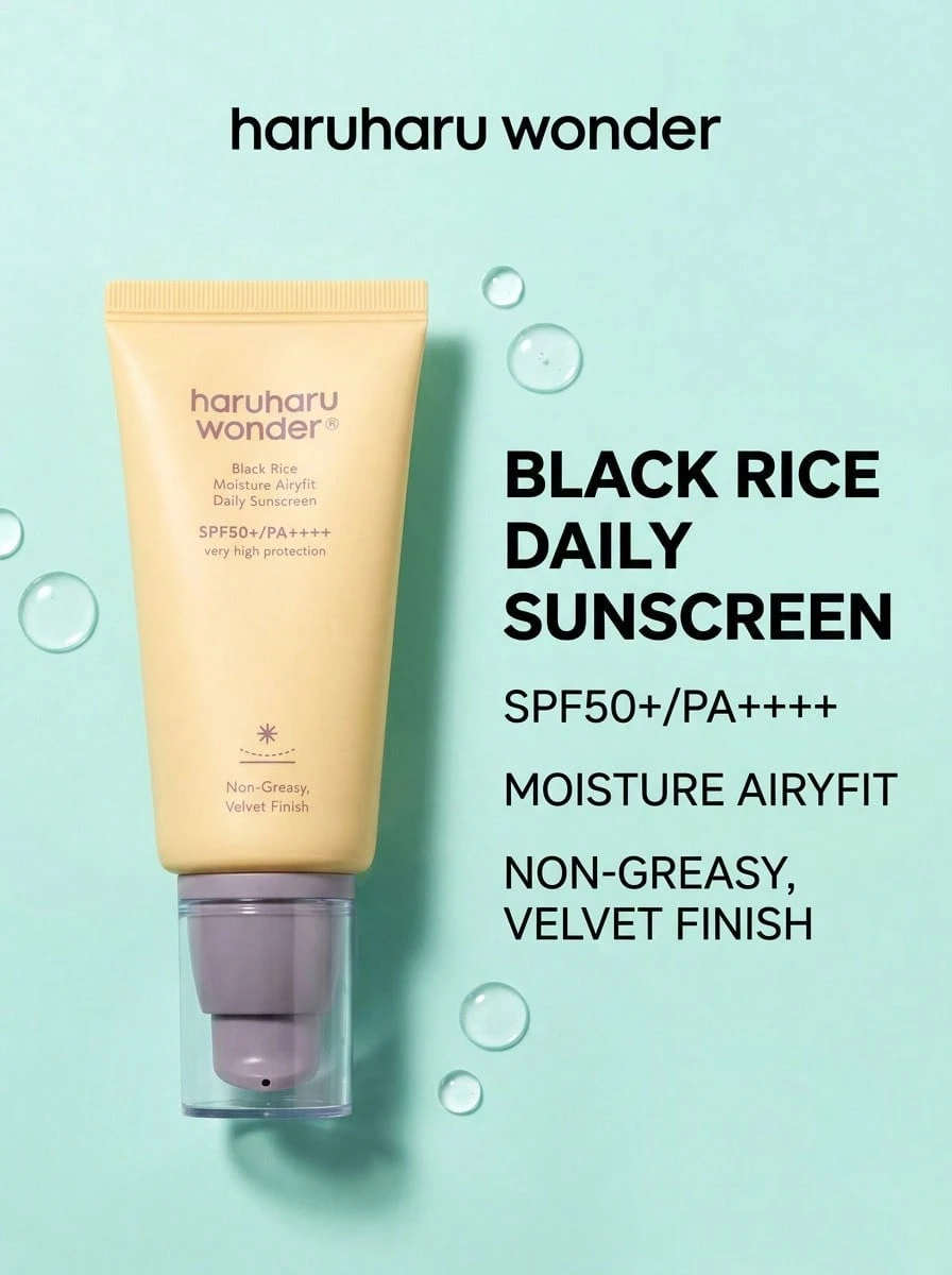 HaruHaru Wonder واقي شمس يومي Black Rice Moisture Airyfit SPF 50+ بحجم 50 مل - متعدد الألوان - مشاهدة 1