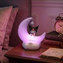 MINISO X Sanrio Officially Licensed Cinnamoroll Kuromi LED Starry Night Light, USB-C Rechargeable, 3 Lighting Modes, Portable Dimmable Bedside LED Lamp, Cute Gift For Boys And Girls, Room Decor - Kuromi-purple - View 8