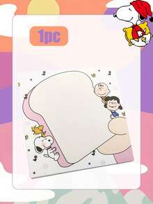 Snoopy Mixed-Style Cartoon Printed Notepad, Cute Border Design Of Notepaper, Daily Office And School-Related Record-Keeping Supplies - Multicolor - View 13