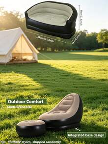1/2/3/4pcs Camping Essential Inflatable Sofa Bed Combo Set, Can Be Used As Inflatable Mattress, Portable Foldable Comfortable Outdoor Gear For Summer, Suitable For Park, Beach And Home, Holiday Essential, Ideal Gift For Mother's Day, Father's Day And Back To School Season (Random Style) - Multicolor - View 10