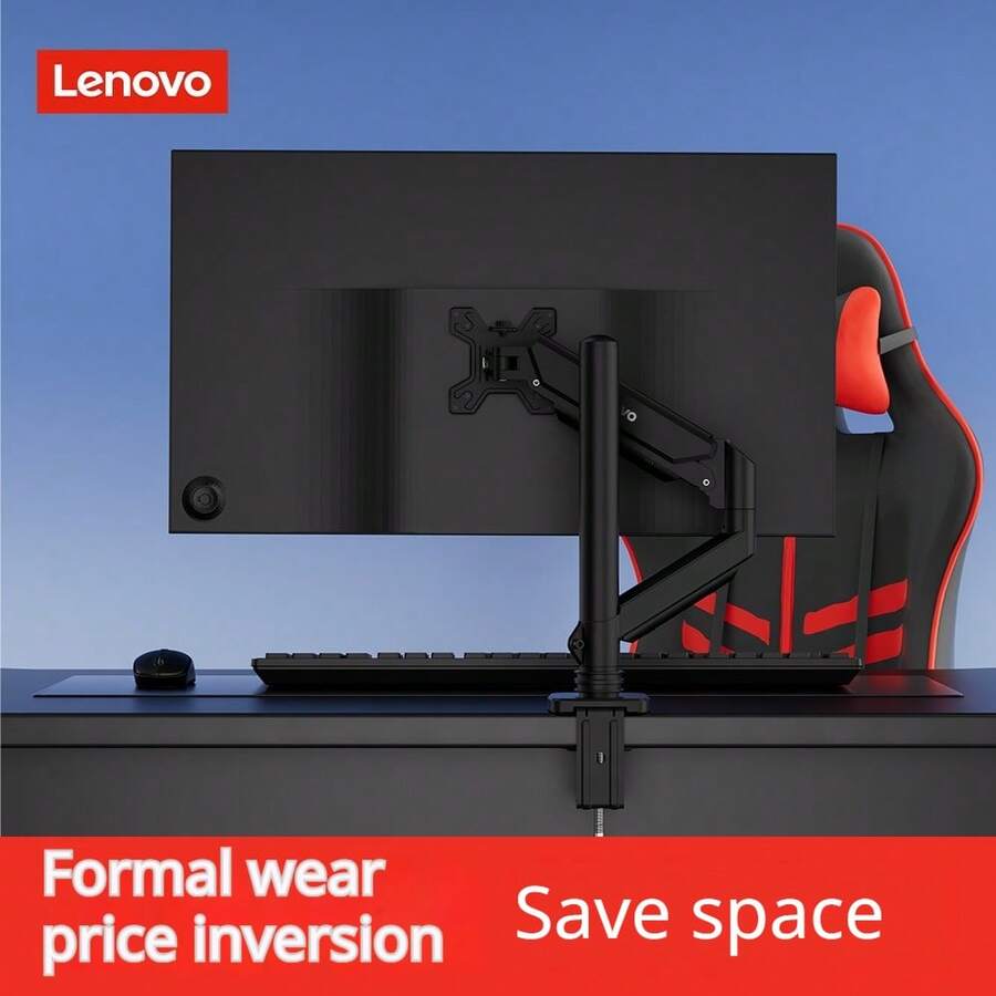 Lenovo A710 Pneumatic Desktop Monitor Stand, Articulating Multi‑Direction Rotatable Screen Riser, Sturdy Bracket For Large Screen Display - View 1