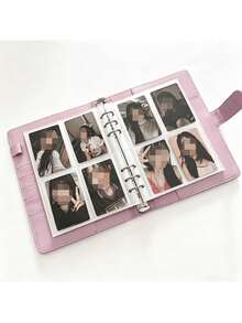 1 Set A5 Photo Album With 25 4-Pocket Photo Pages, 6-Ring Binder, PU Leather Cover, Collection Album Suitable For Home And Office Use, Perfect For Organizing Family Photos - Multicolor - View 2