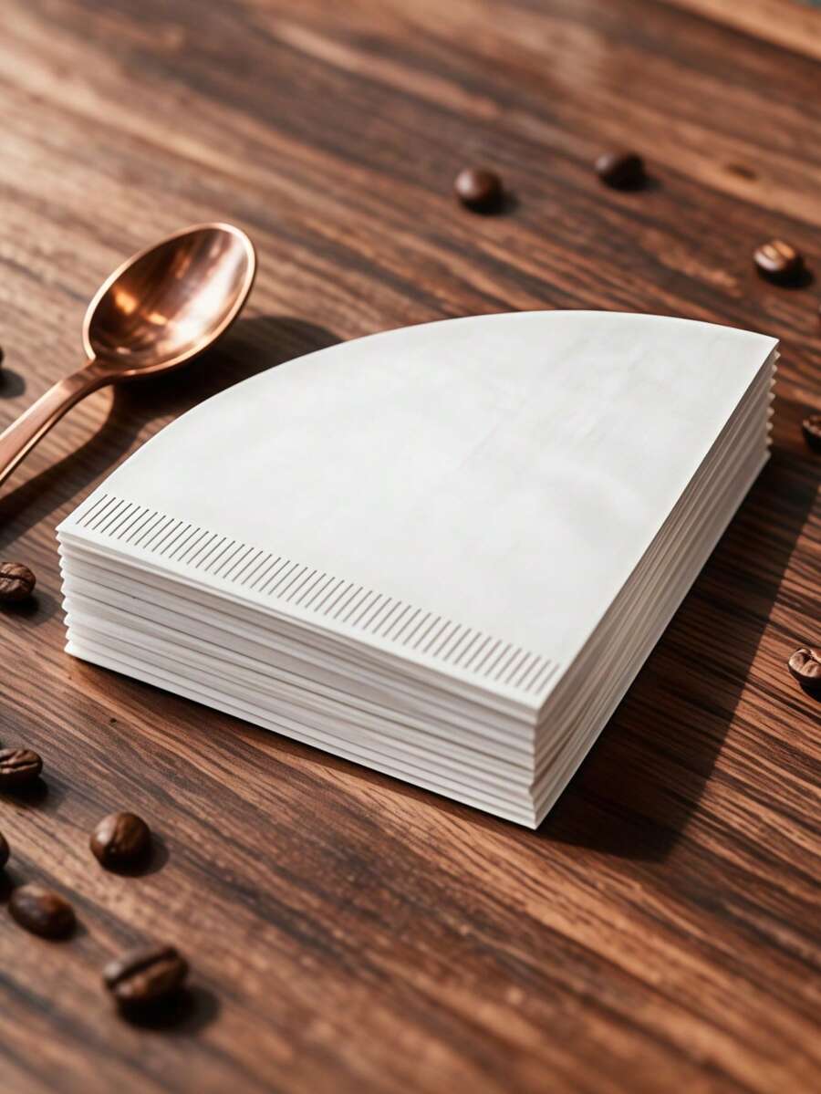 40/80/120/160pc Disposable V-Shaped Cone Coffee Filter Paper, Upgraded Design Easy To Use, Suitable For Pour-Over And Drip Coffee Makers, Back To School Essential