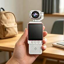 4K Wifi Digital Camera, Dv Camera, 180° Rotating Lens, With Flash, 1080P Ultra-Clear, Motion Stabilization, One-Click Recording/Video Shooting, Wifi Mobile Phone Connection, Equipped With 64Gb Sd Card - View 14