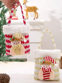1pc Christmas Gift Packaging Bag, Candy Bag, Apple Basket, Party Gathering Holiday Gift Bag - View 7