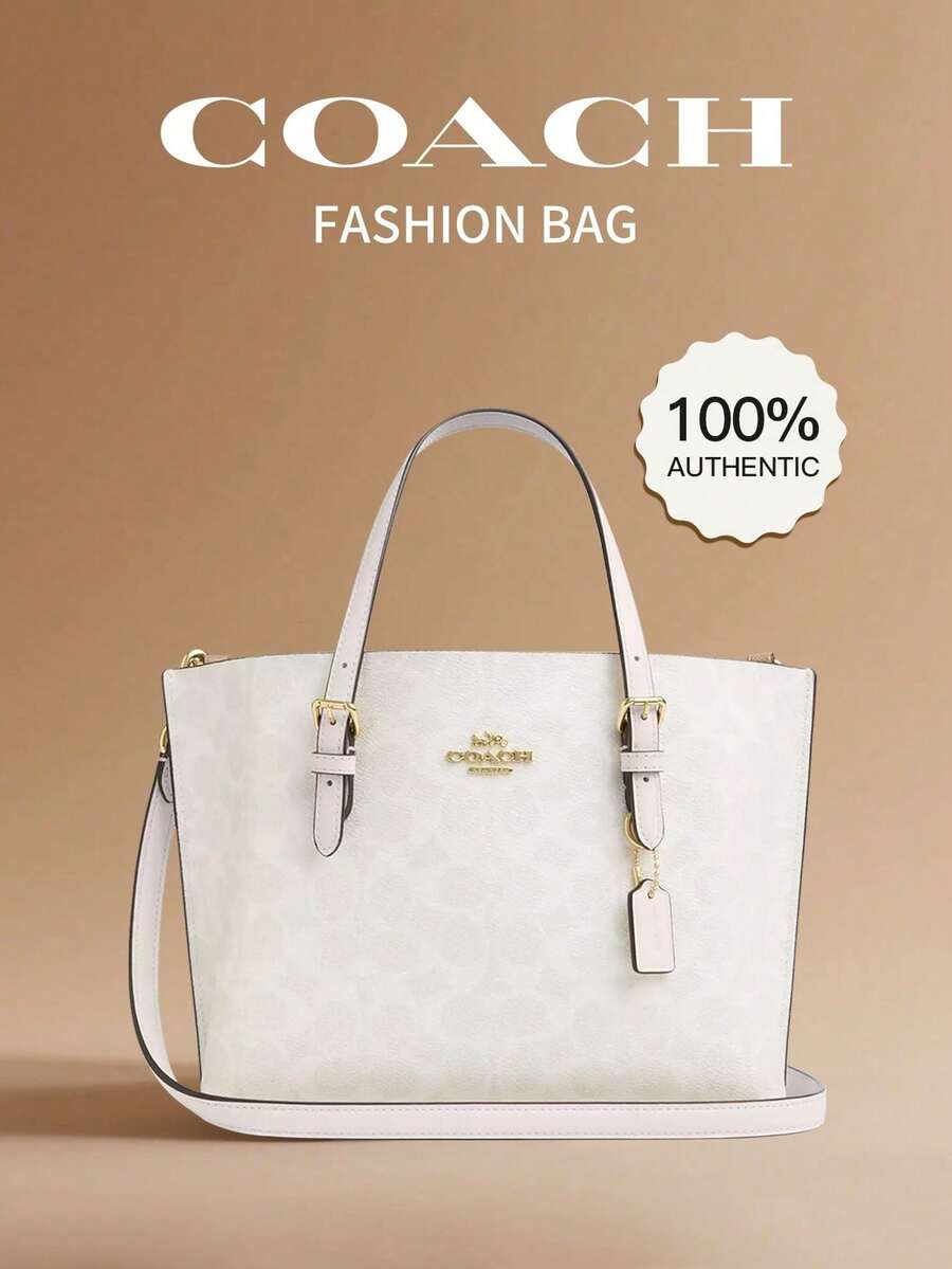 Coach Tas Tote/Tas Selempang/Tas Bahu Wanita Kapasitas Besar dengan Tali yang Dapat Diatur - Putih - View 1
