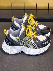 1 Pair Back To School Casual Fashion 2026 New Kids' Sports Skateboard Sneakers - Yellow - View 10