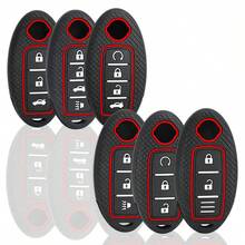 Silicone Key Case For Tiida Qashqai J11 J10 Micra Kicks Altima X-Trail Fuga Navara Leaf Note Sentra Murano Car Key Cover - black - View 5